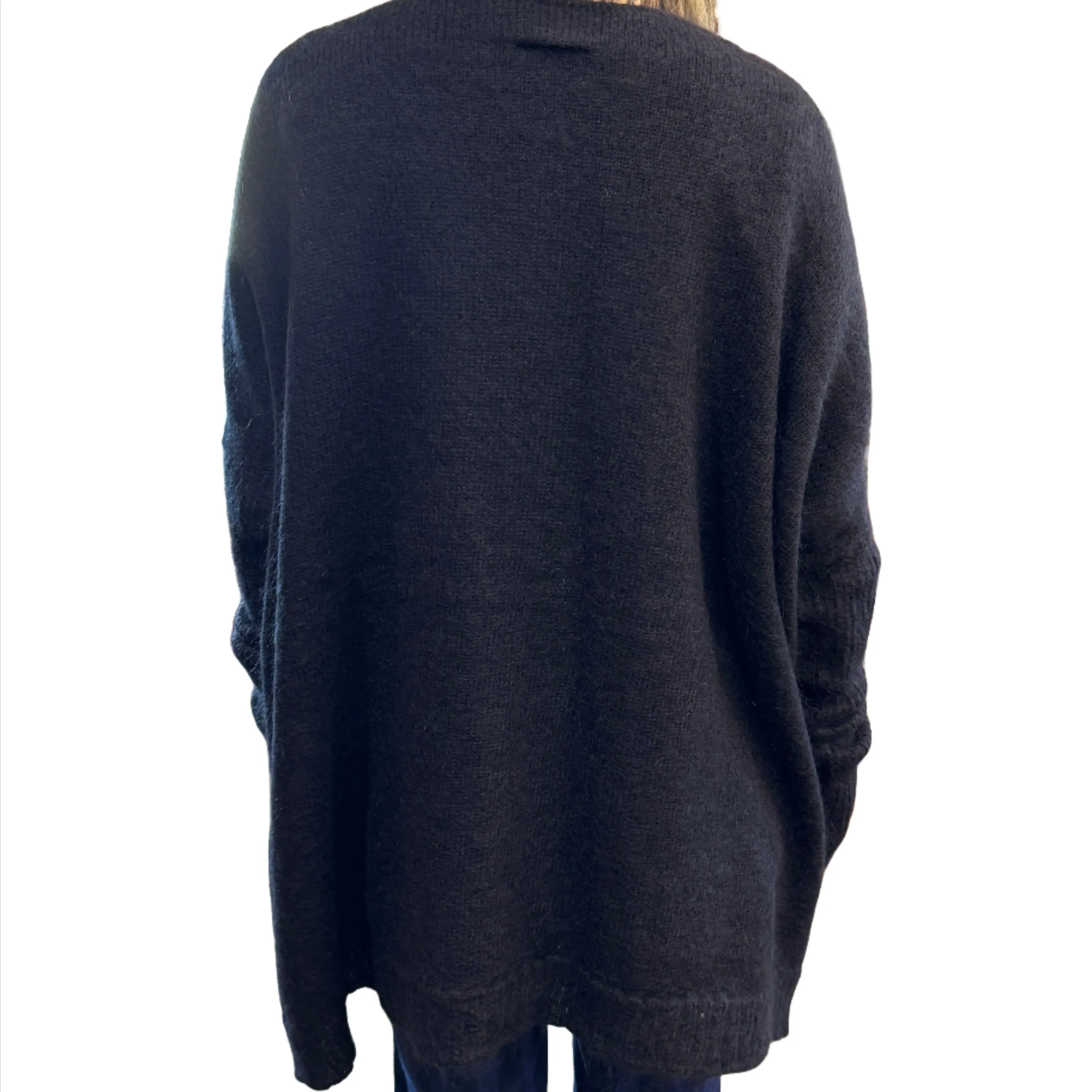 Mohair 5 button long cardigan