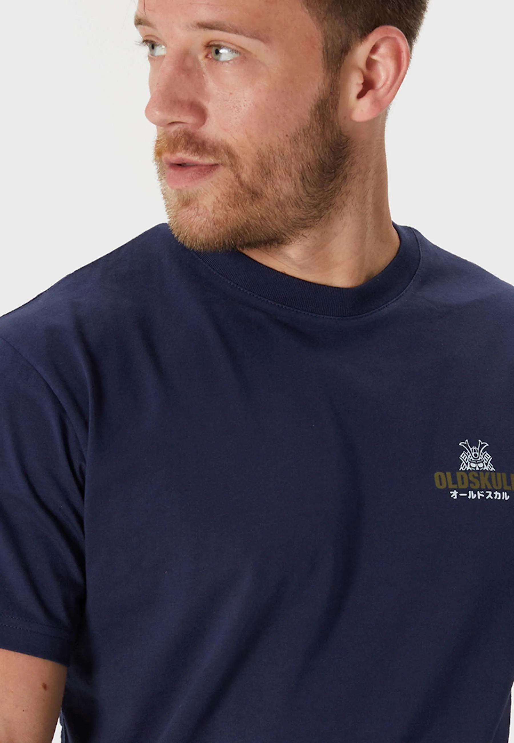 Oldskull Basic Kanji T-Shirt Navy Blue