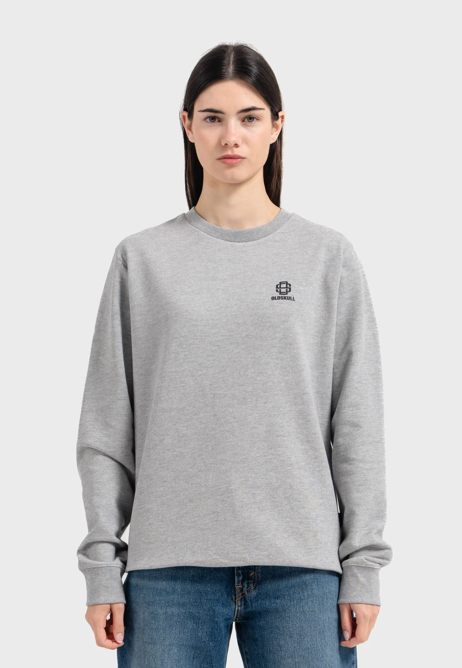 Oldskull Iconic Logo Sweatshirt Heather Grey