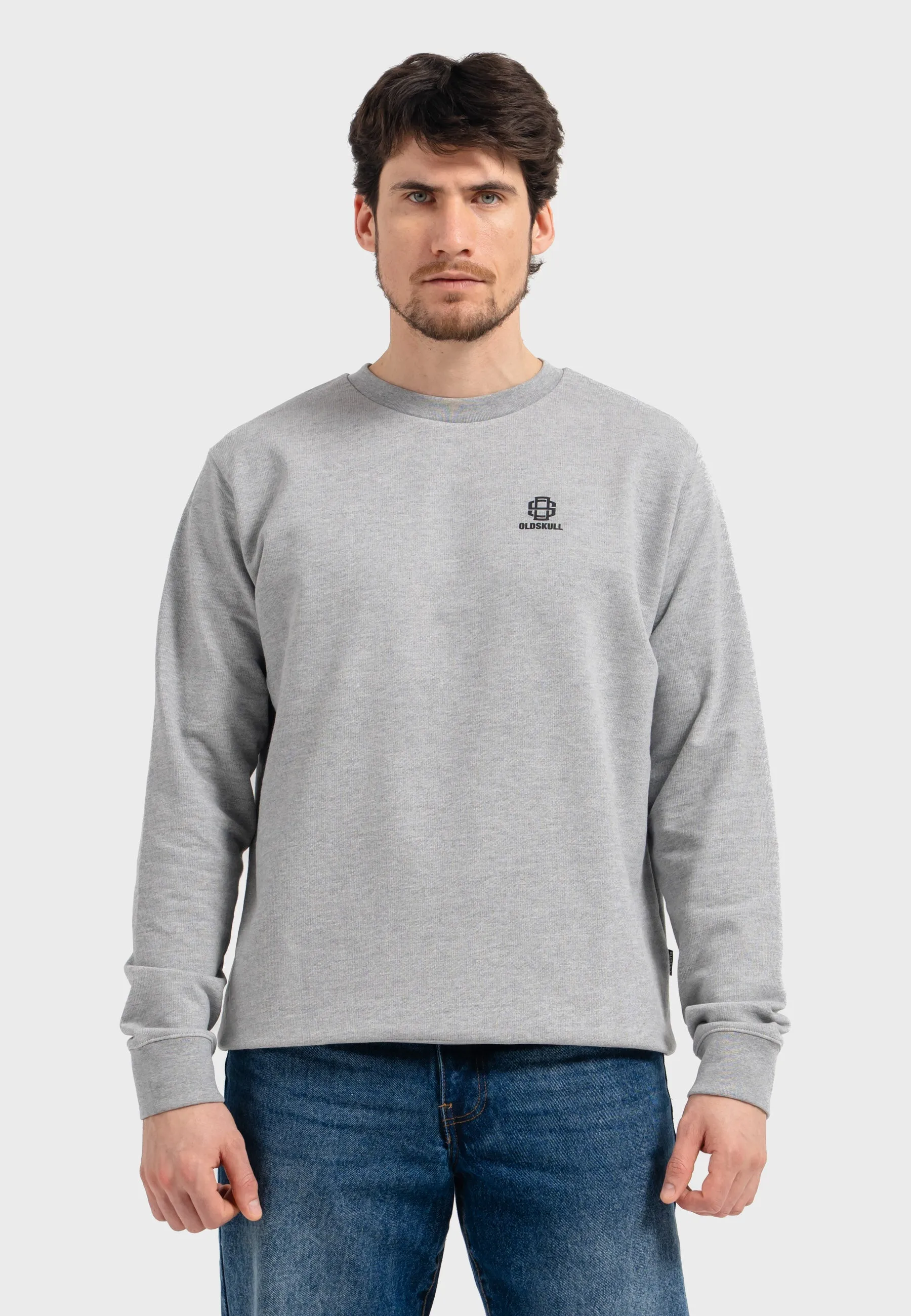 Oldskull Iconic Logo Sweatshirt Heather Grey