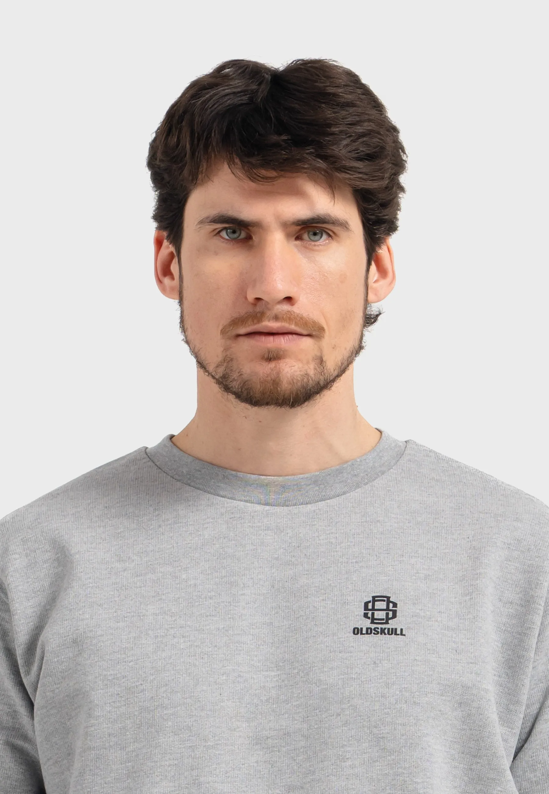 Oldskull Iconic Logo Sweatshirt Heather Grey