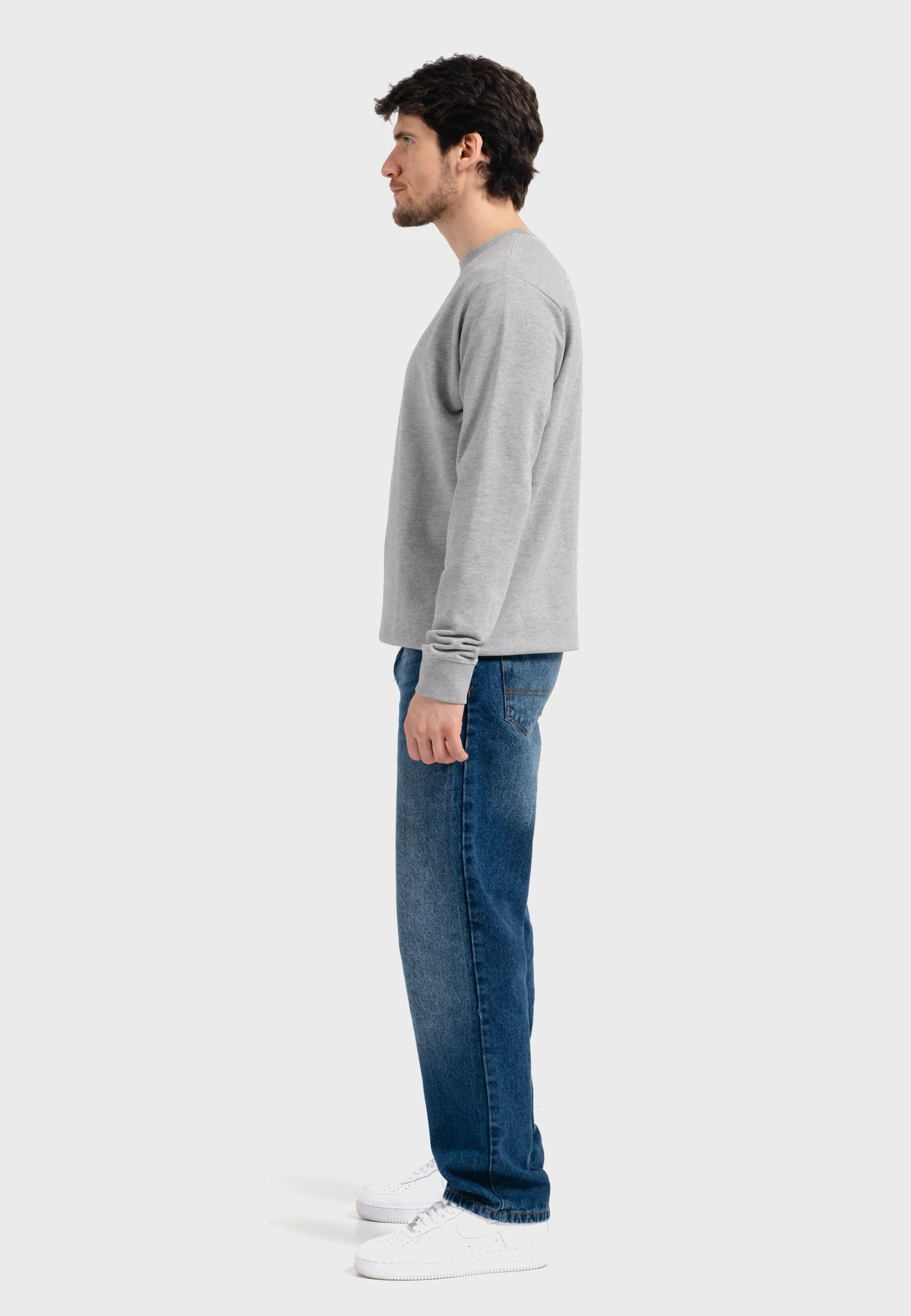 Oldskull Iconic Logo Sweatshirt Heather Grey