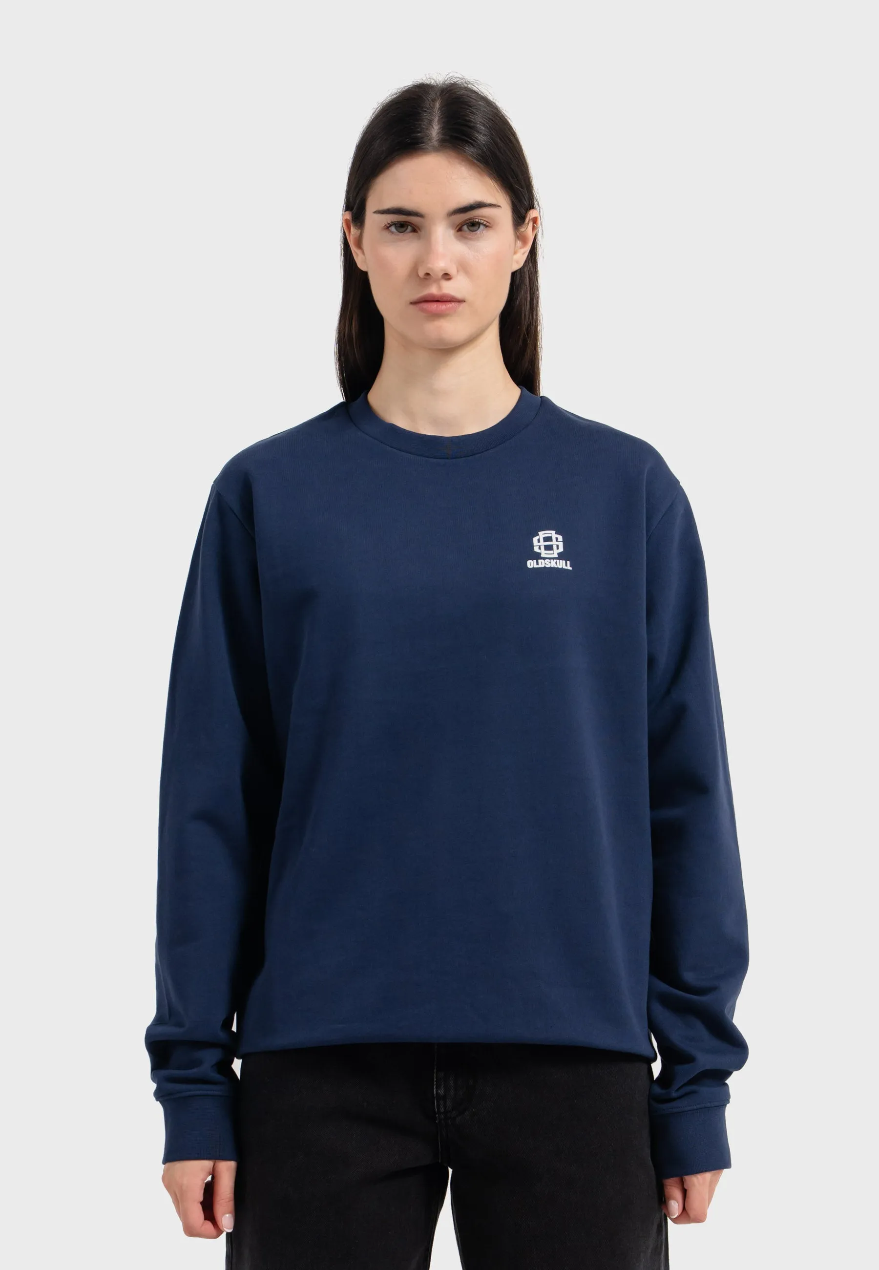 Oldskull Iconic Logo Sweatshirt Navy Blue