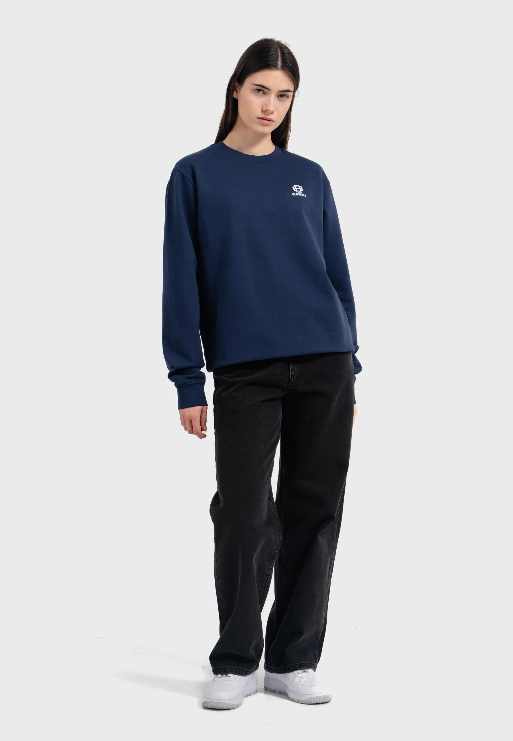 Oldskull Iconic Logo Sweatshirt Navy Blue