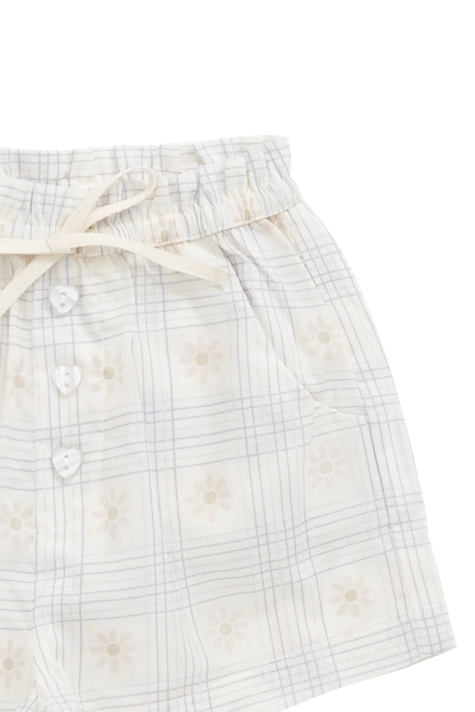 Organic Cotton Neve Short - Marguerite Egret