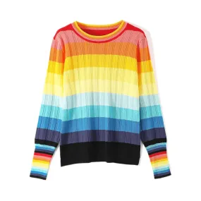 Pre Order:  Rainbow Stripes Knitted Sweater