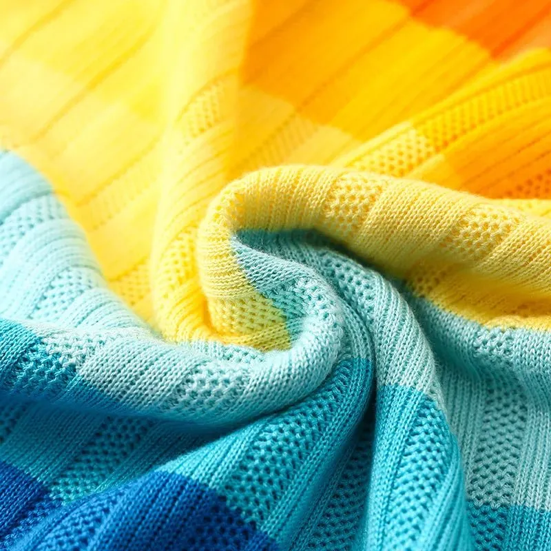 Pre Order:  Rainbow Stripes Knitted Sweater