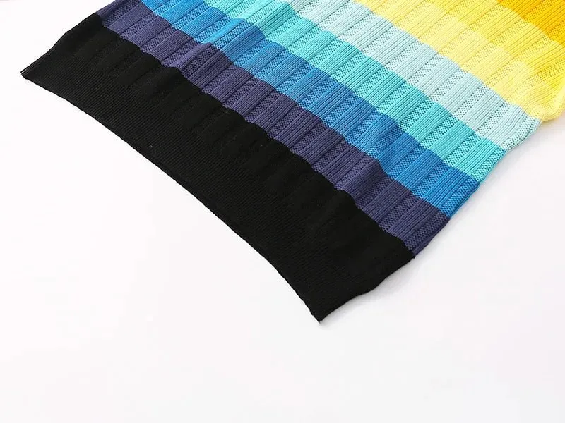 Pre Order:  Rainbow Stripes Knitted Sweater