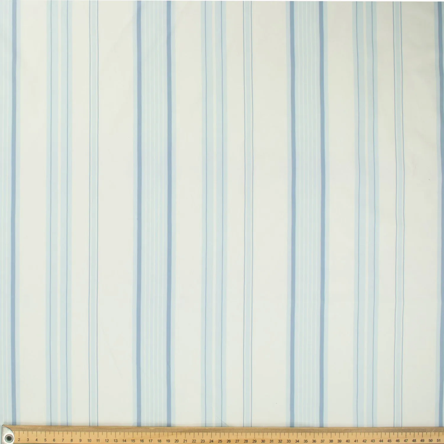 Printed Lining Design-27 Light Blue Stripes in White