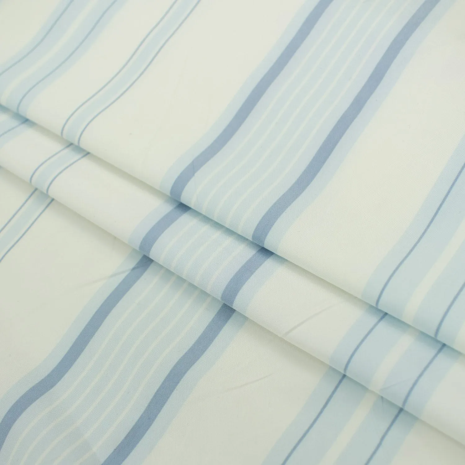 Printed Lining Design-27 Light Blue Stripes in White