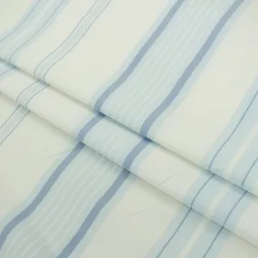 Printed Lining Design-27 Light Blue Stripes in White