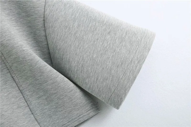SEAM DETAILS LOOSE CROPPED SWEATSHIRT