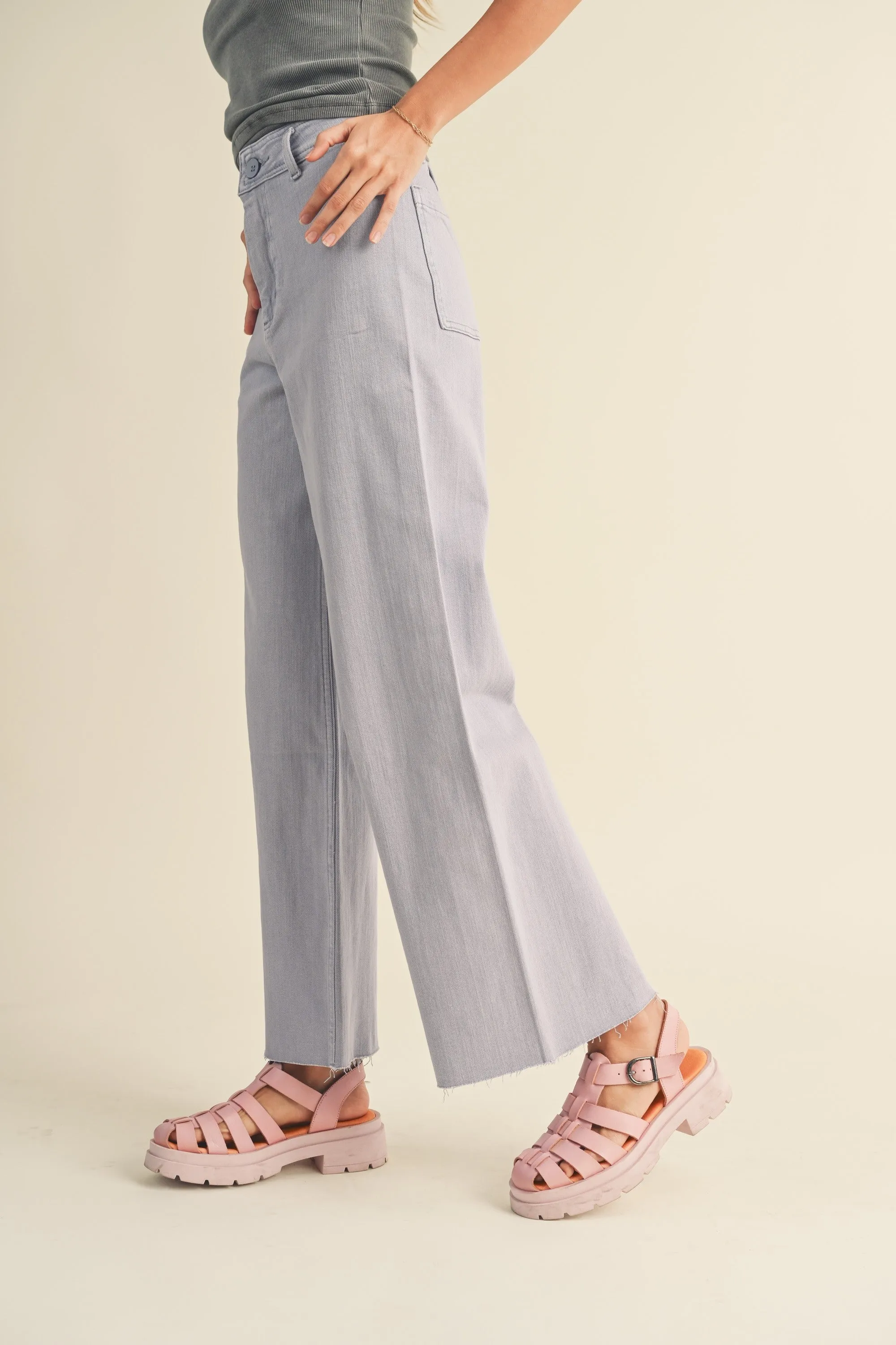 Straight Leg Denim Pants