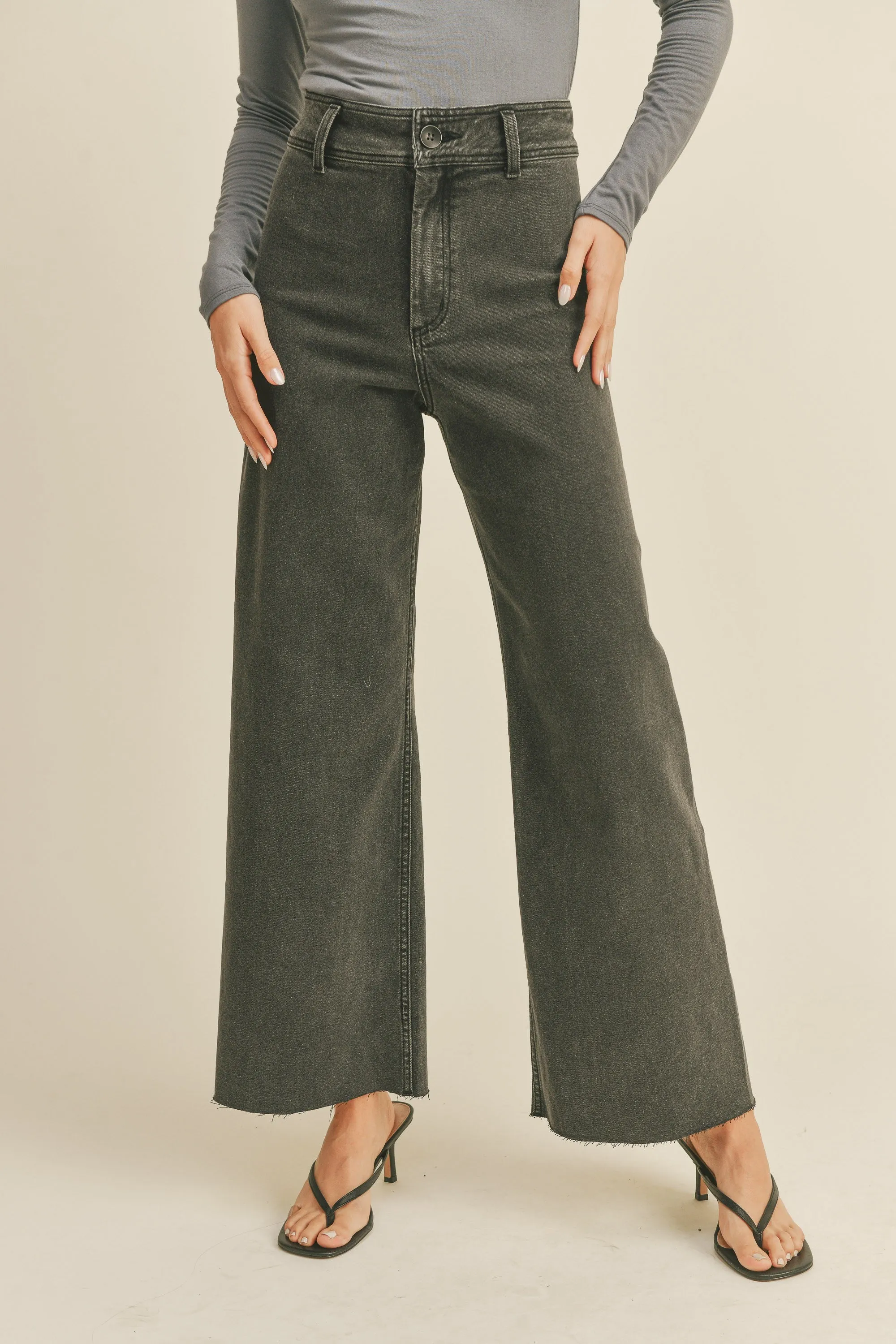 Straight Leg Denim Pants