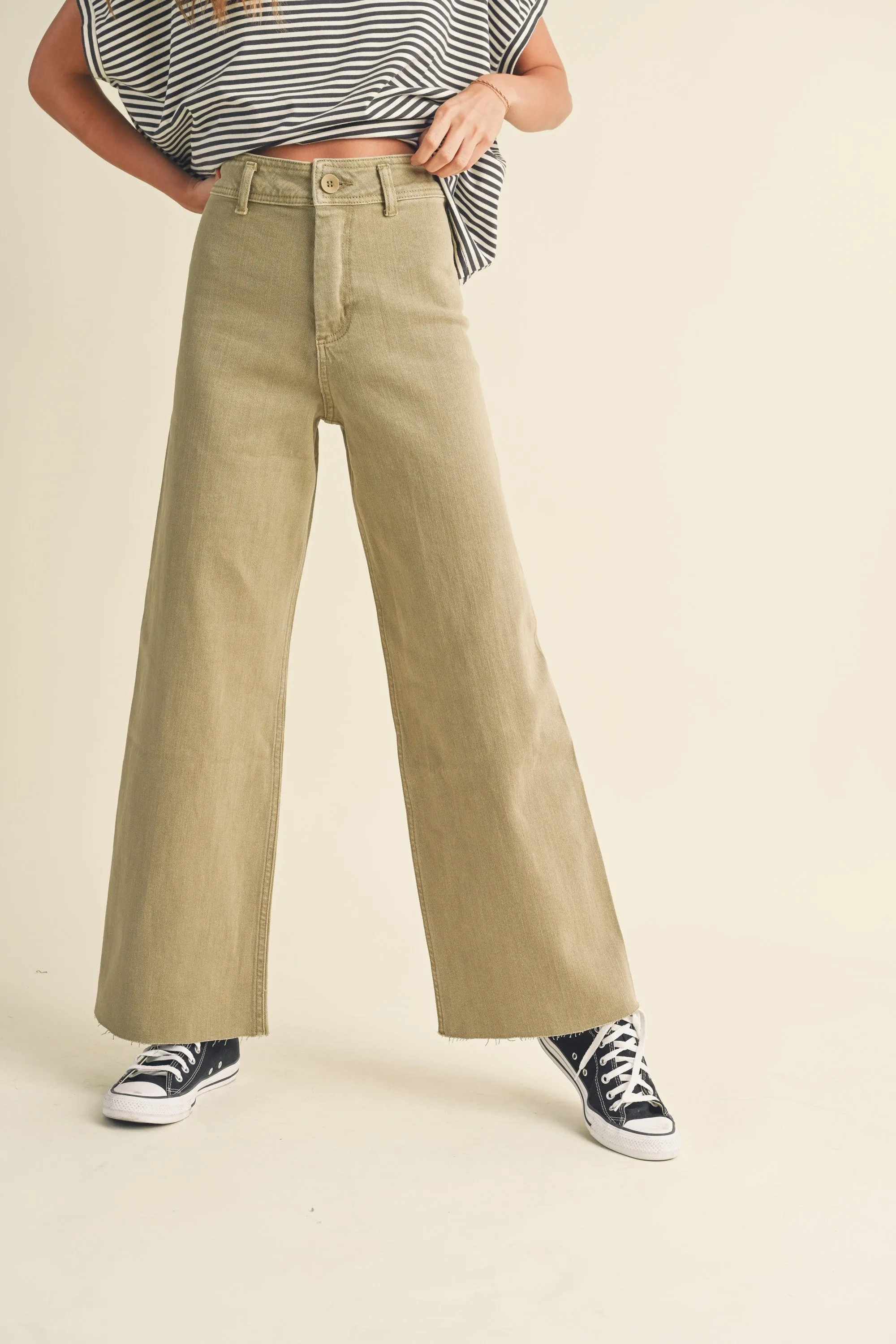 Straight Leg Denim Pants
