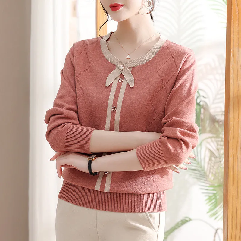 Temperament Knitted Shirt Spring And Autumn Sweater