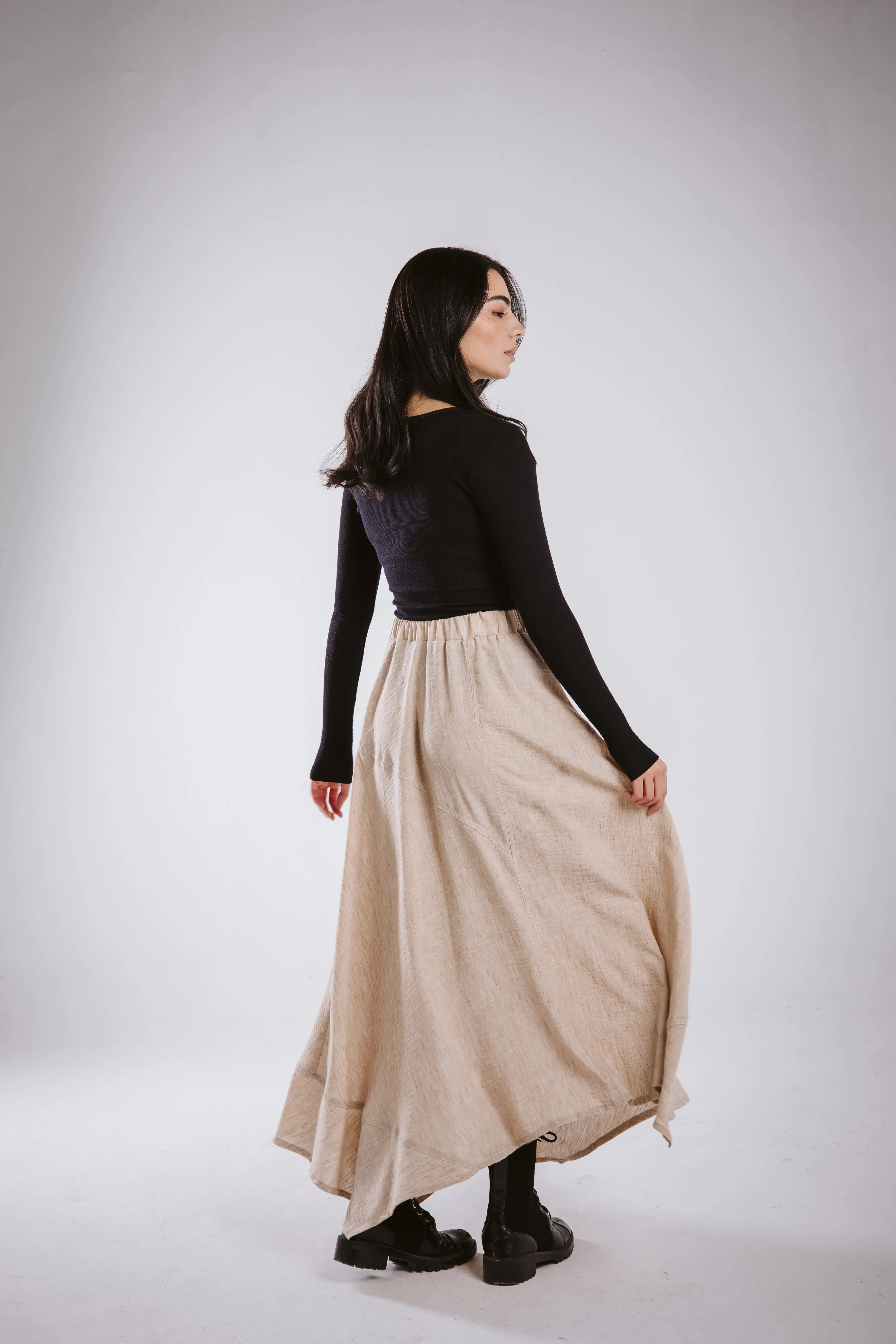The Asymmetrical Linen Skirt