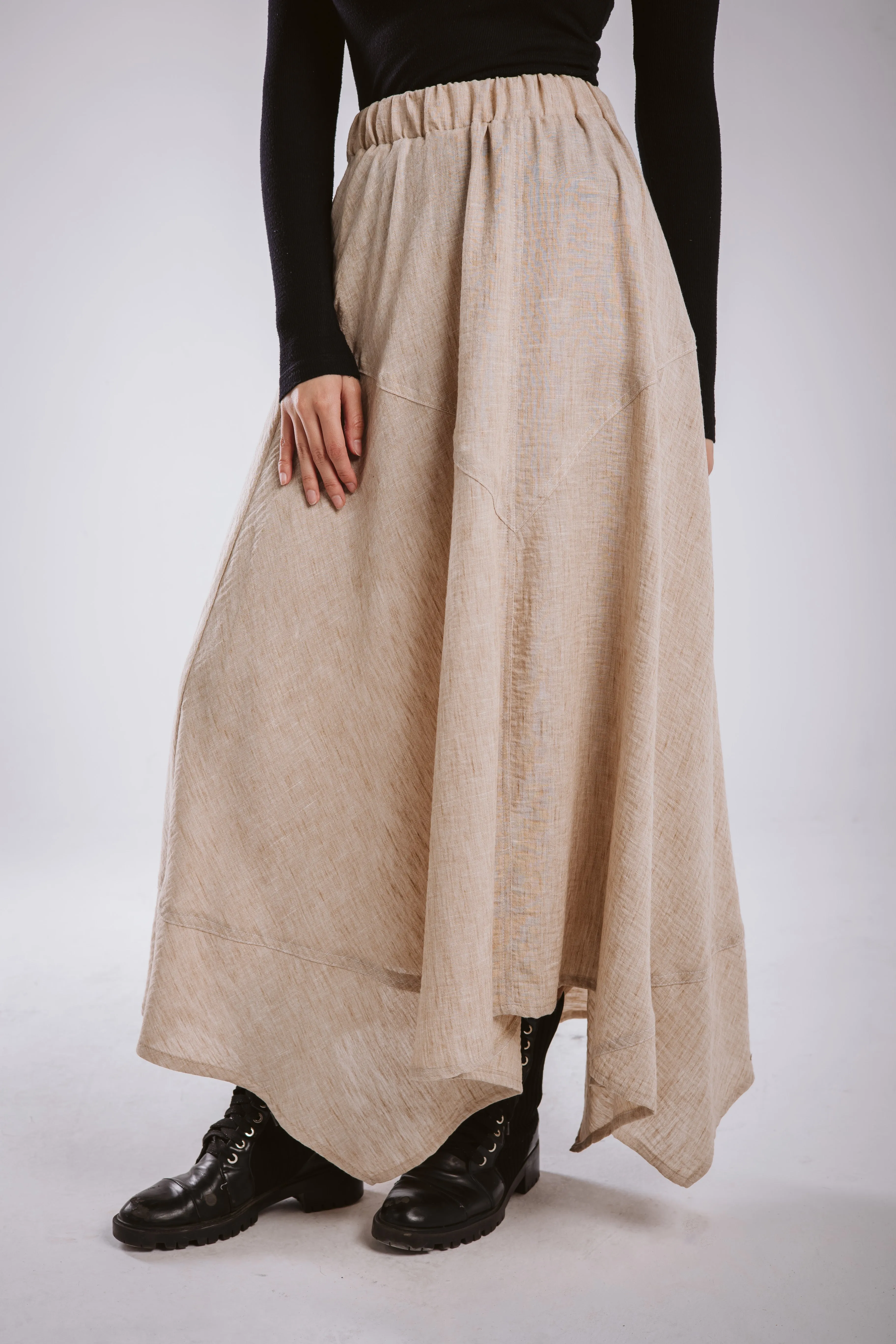 The Asymmetrical Linen Skirt