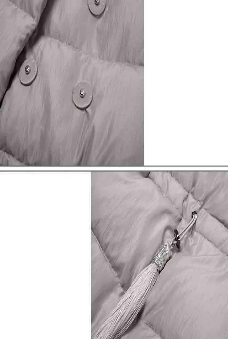Thicken Loose Fringed Long Down Puffer Coat