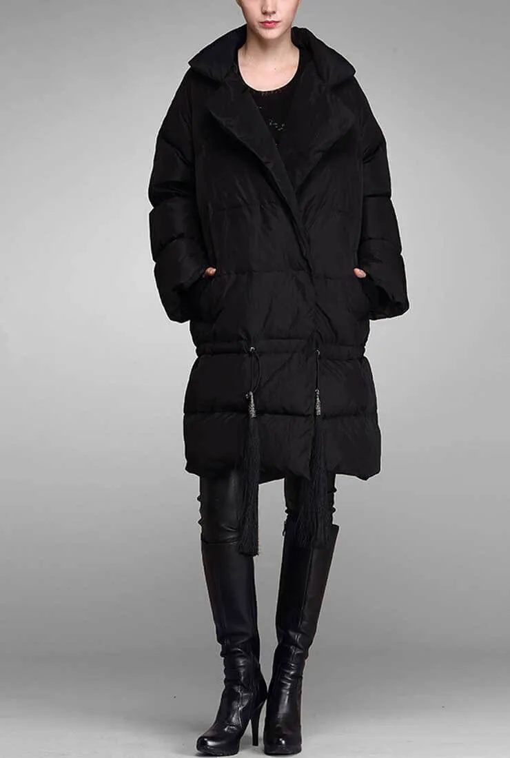 Thicken Loose Fringed Long Down Puffer Coat