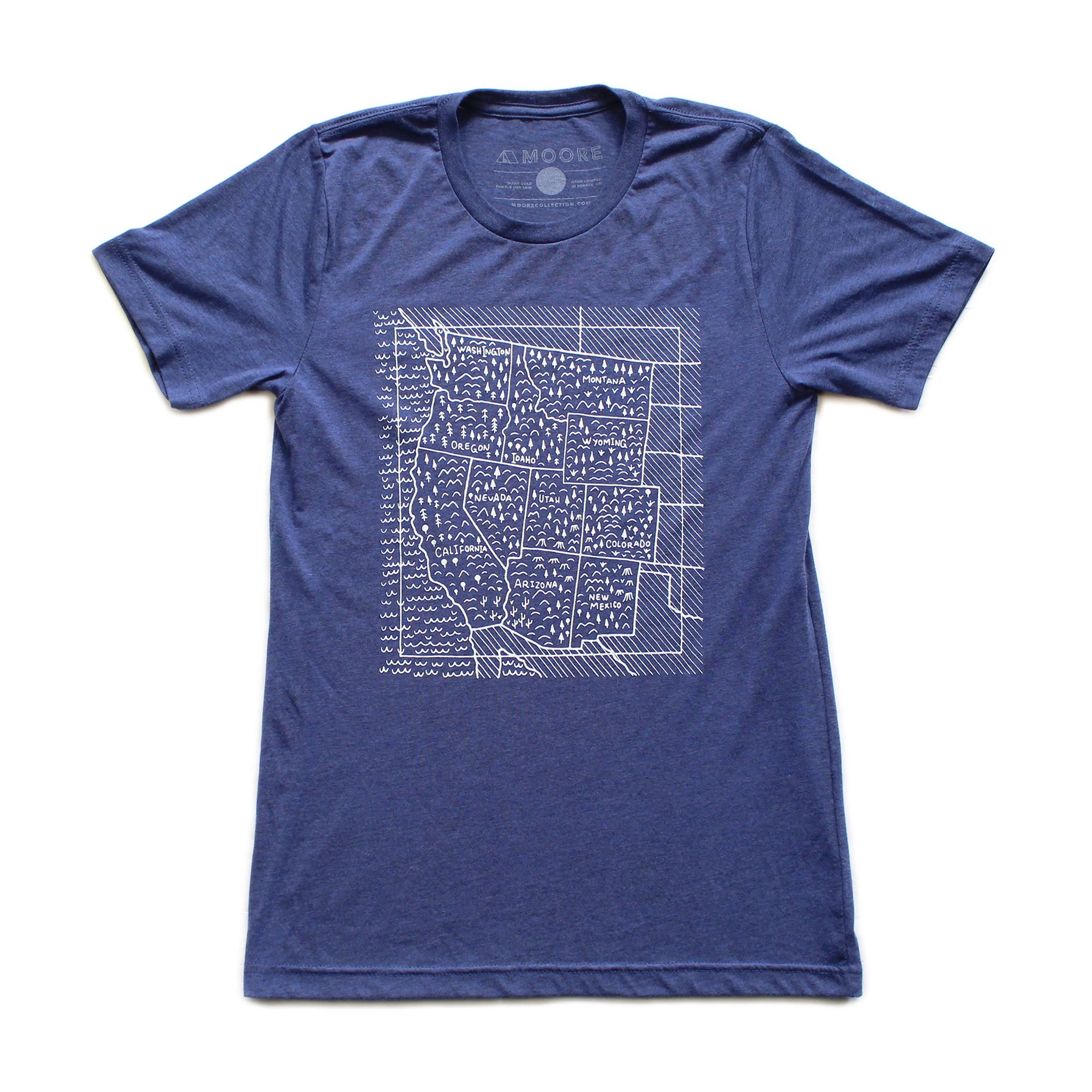 Travel West Tee-Navy