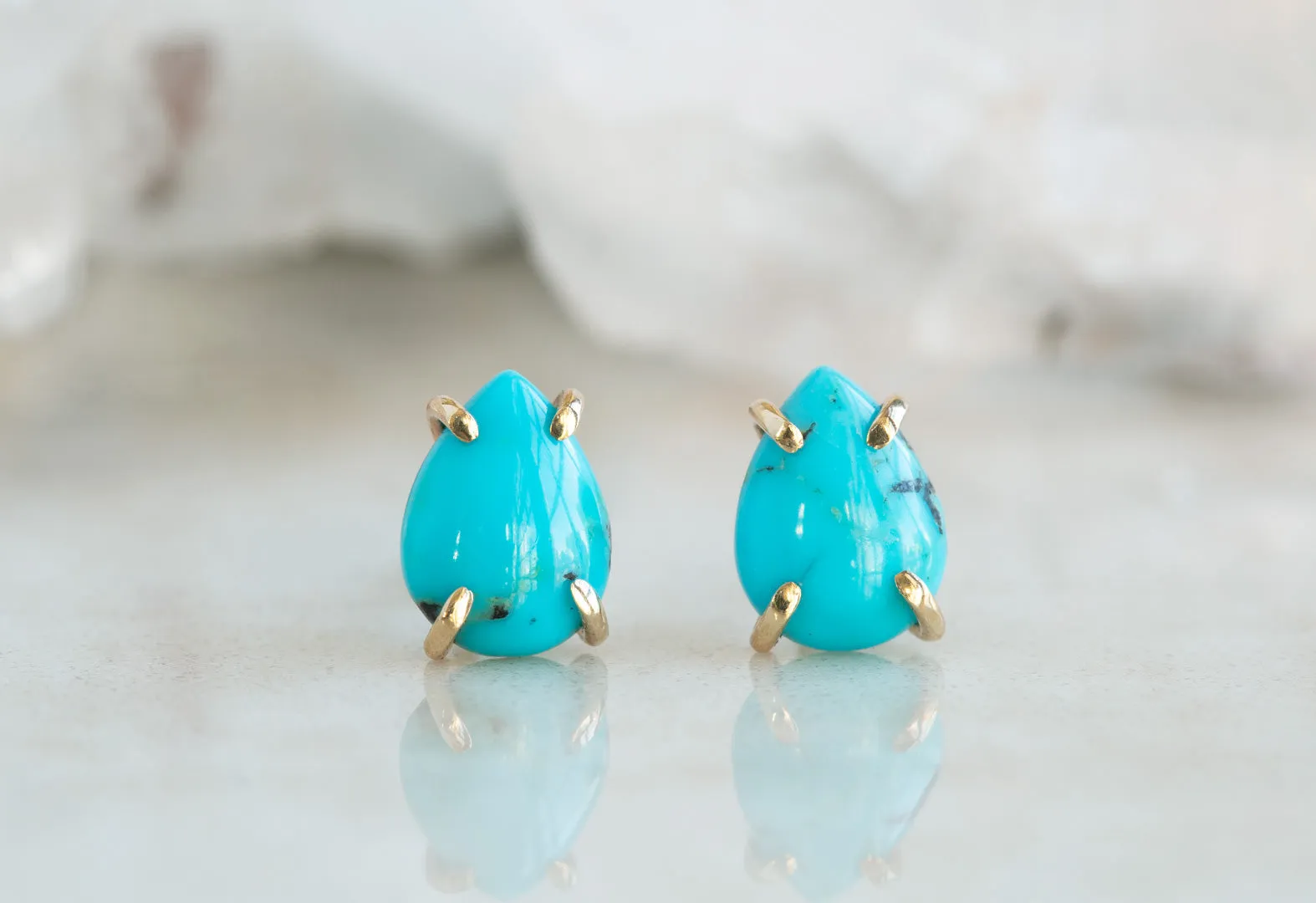 Turquoise   Diamond Ear Jackets